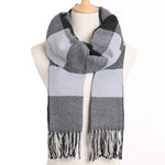 Plaid Winter Scarf Women Warm Foulard Solid Scarves Fashion Casual Scarfs Cashmere