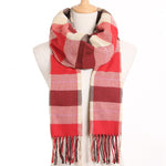 Plaid Winter Scarf Women Warm Foulard Solid Scarves Fashion Casual Scarfs Cashmere