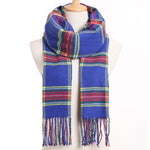 Plaid Winter Scarf Women Warm Foulard Solid Scarves Fashion Casual Scarfs Cashmere