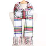 Plaid Winter Scarf Women Warm Foulard Solid Scarves Fashion Casual Scarfs Cashmere