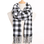 Plaid Winter Scarf Women Warm Foulard Solid Scarves Fashion Casual Scarfs Cashmere