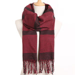 Plaid Winter Scarf Women Warm Foulard Solid Scarves Fashion Casual Scarfs Cashmere