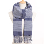 Plaid Winter Scarf Women Warm Foulard Solid Scarves Fashion Casual Scarfs Cashmere