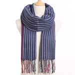 Plaid Winter Scarf Women Warm Foulard Solid Scarves Fashion Casual Scarfs Cashmere