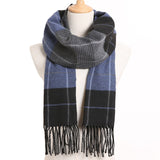 Plaid Winter Scarf Women Warm Foulard Solid Scarves Fashion Casual Scarfs Cashmere