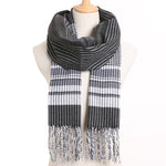 Plaid Winter Scarf Women Warm Foulard Solid Scarves Fashion Casual Scarfs Cashmere