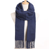 Plaid Winter Scarf Women Warm Foulard Solid Scarves Fashion Casual Scarfs Cashmere