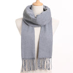 Plaid Winter Scarf Women Warm Foulard Solid Scarves Fashion Casual Scarfs Cashmere