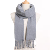 Plaid Winter Scarf Women Warm Foulard Solid Scarves Fashion Casual Scarfs Cashmere