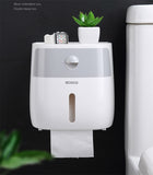 Waterproof Wall Mount Toilet Paper Holder Shelf Toilet Paper Tray Roll Paper Tube Storage Box Creative Tray Tissue Box Home