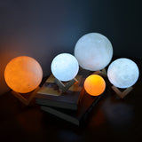 Rechargeable 3D Printed Moon Lamp Creative Gift