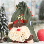 Christmas Candy Bag Linen Drawstring Gift Bag Large Candy Bag zh1