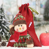 Christmas Candy Bag Linen Drawstring Gift Bag Large Candy Bag zh1