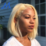 Missblue Lace Front Human Hair Wigs For Black Women Straight 613 Blonde Short Bob Lace Wigs Brazilian Hair Pre Plucked Hairline